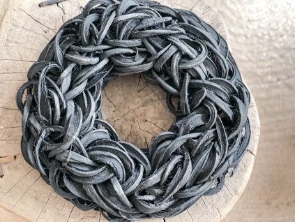 Věnec z kokosového vlákna/ černý