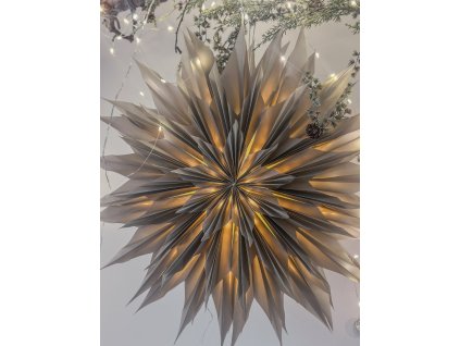 Svítící vločka s el.kabelem do zásuvky a žárovkou