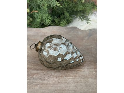 Vánoční ozdoba - kouřové sklo