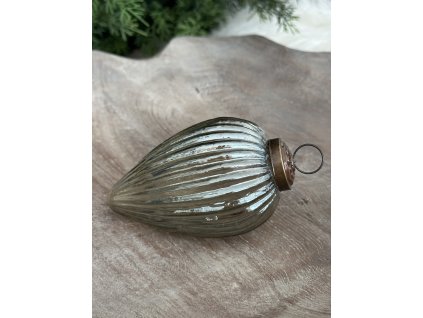 Vánoční ozdoba - kouřové sklo