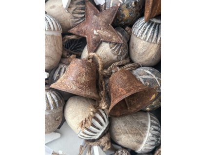 Vánoční ozdoba kovová - zvonek