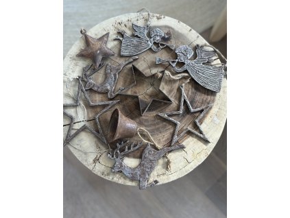 Vánoční ozdoba kovová - anděl