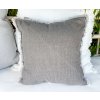 Polštář tkaný s otřepeným okrajem/šedo hnědý