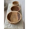 Přírodní set dřevěných misek