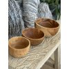 Přírodní set dřevěných misek