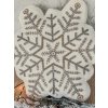 Vánoční polštář vločka