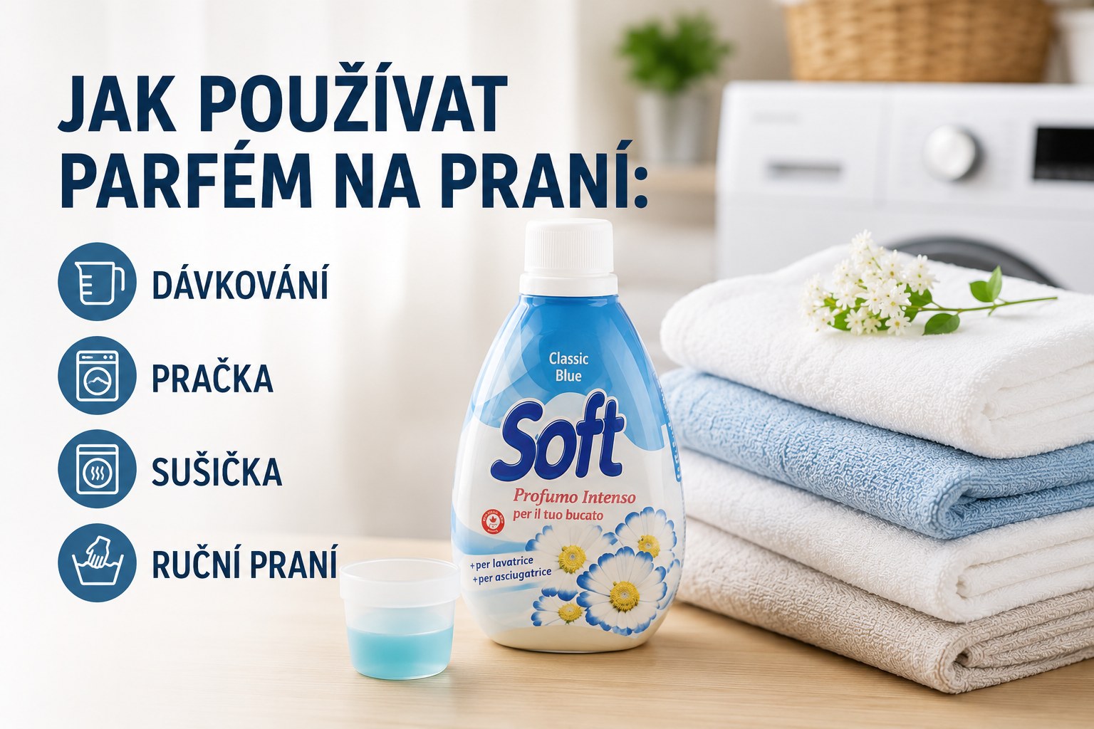 Jak používat parfém na praní: dávkování, pračka, sušička i ruční praní
