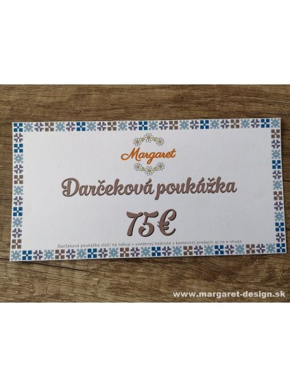 Darčeková poukážka - 75€
