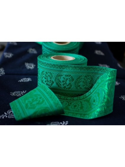Krojová stuha zelená - 5,5 cm