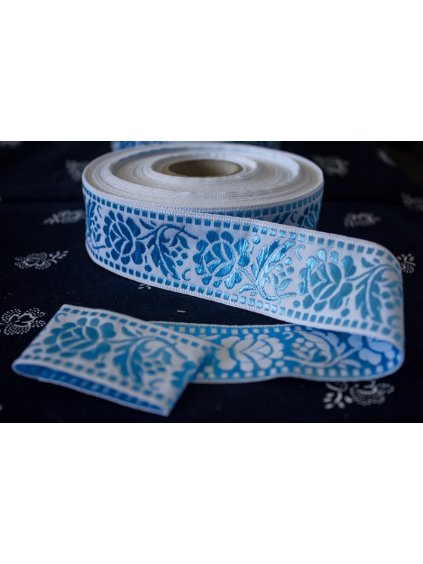 Krojová stuha modrá - 4 cm