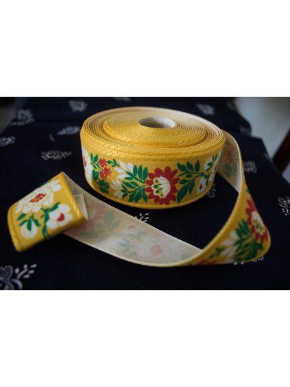 Krojová stuha žltá - 4 cm