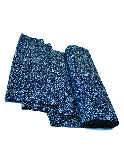 Ľan- Tmavo modrý s bielym vzorom