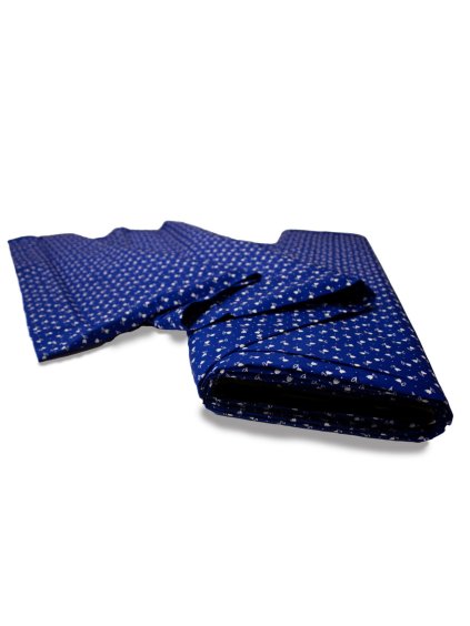 Bavlnená látka – Svetlo modrá – biele tulipány