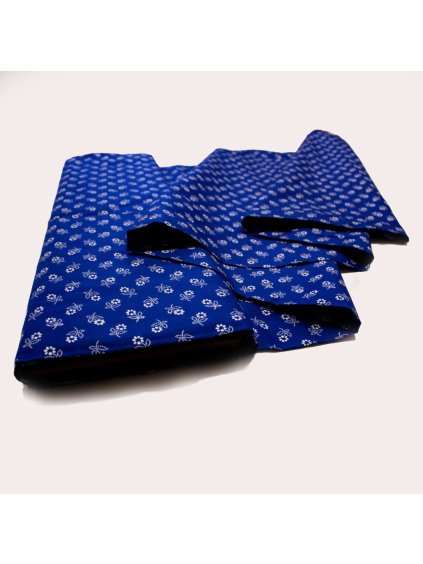 Bavlnená látka – modrá s bielou margarétkou