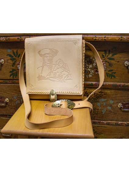 Pánska kožená kapsa vzor Janošik