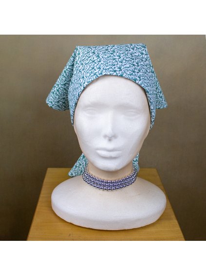 Dámska šatka - zelený vzor