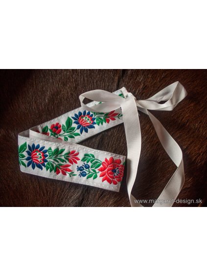 Folklórny opasok - Biely