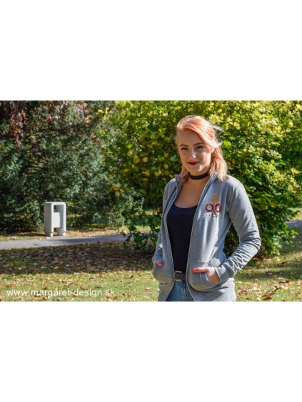 Vyšívaná mikina na zips - Turie Pole