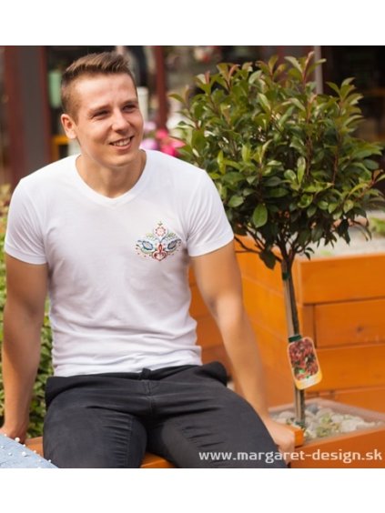 Pánske vyšívané tričko - Morava
