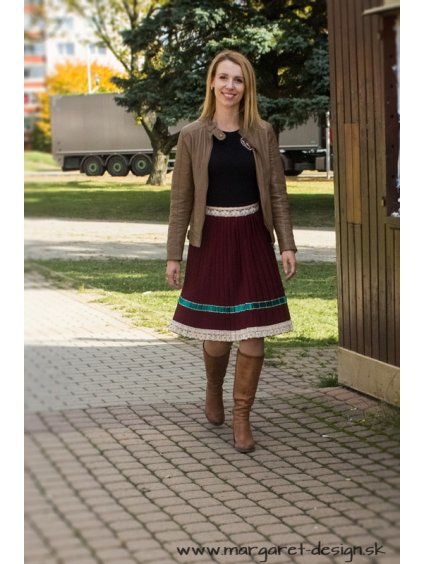 Ručne plisovaná sukňa - Sabína