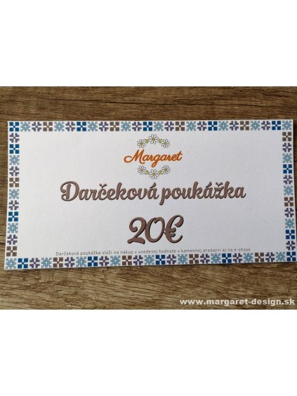 Darčeková poukážka - 20€