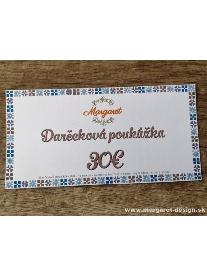 Darčeková poukážka - 30€