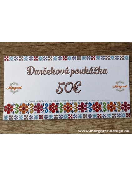 Darčeková poukážka - 50€