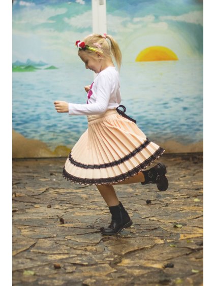 Detská plisovaná sukňa - Lastúrová