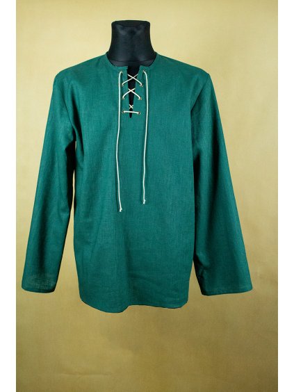 Ľanová košeľa BOHUMIL -zelená