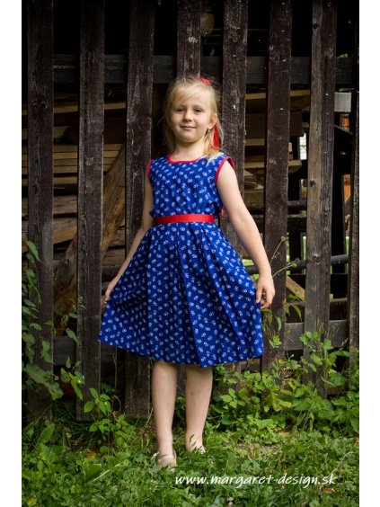 Dievčenské šaty - modré