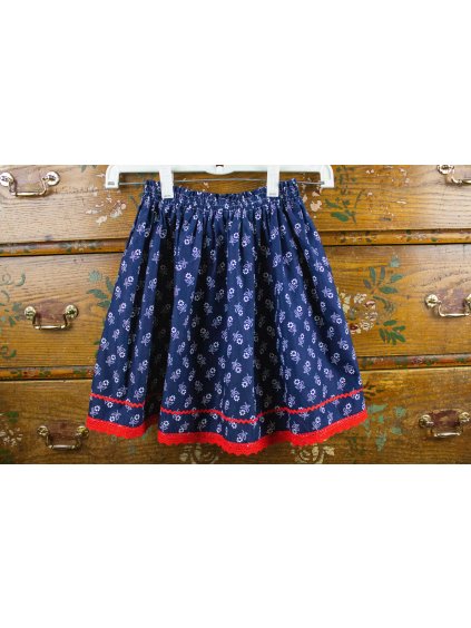 Modrá suknička s bielou margarétkou