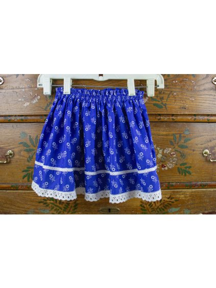 Svetlo modrá suknička s bielou margarétkou