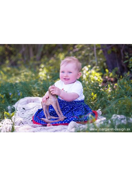 Modrá suknička s bielym tulipánikom