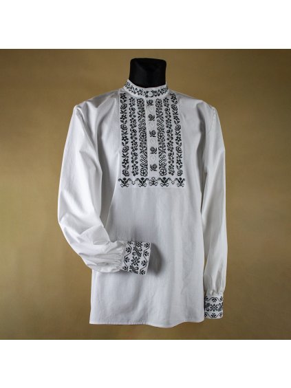 Pánska bavlnená košeľa - strojová výšivka Zemplín