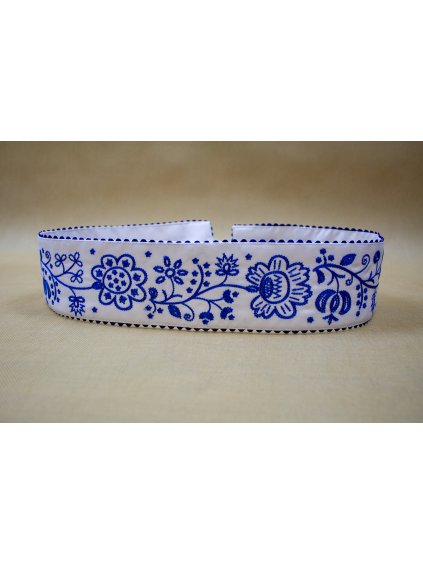 Vyšívaný opasok – Biely - vzor Podpoľanie