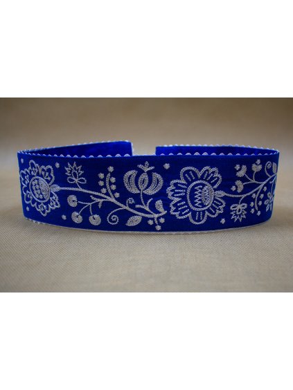 Vyšívaný opasok – Modrý - vzor Podpoľanie