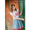 Dámska skladaná folklórna sukňa s maslovým vzorom