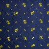 Bavlnená látka – Tmavo modrá – žltý kvet