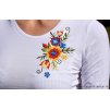 Vyšívané tričko s dlhým rukávom - Kvety