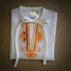 Chlapčenská ľanová vyšívaná folklórna košeľa biela 3 – vzor Detva