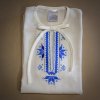 Chlapčenská ľanová vyšívaná folklórna košeľa biela 1 – vzor Detva