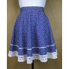 Dámska folklórna kruhová sukňa modrá - vzorovaná