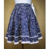 Dámska ľanová sukňa tmavo modrá - kvet