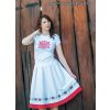 Folklórna skladaná sukňa so širokou krojovou stuhou