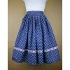 Folklórny komplet : modrá sukňa so zásterkou