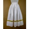 Ženský folklórny komplet : biela sukňa so zásterkou