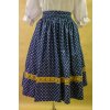 Folklórny komplet : modrá sukňa s modrou zásterkou
