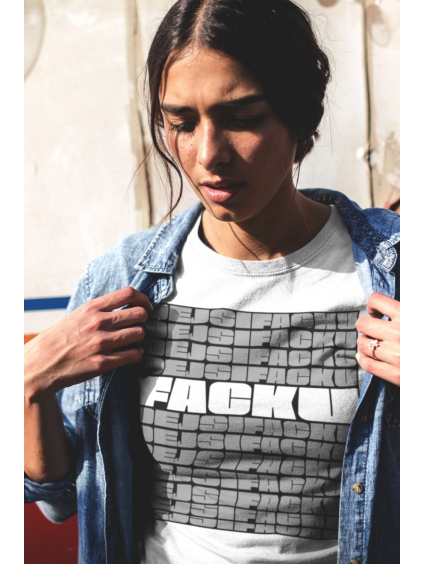 dej si facku tričko s potiskem marian for president modelka