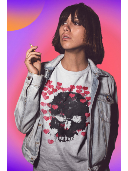 tvoje karma tricko s autorskym potiskem marian for president modelka