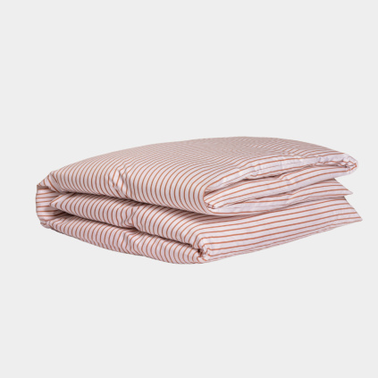 Lugano - cotton sateen duvet cover with a fine stripe